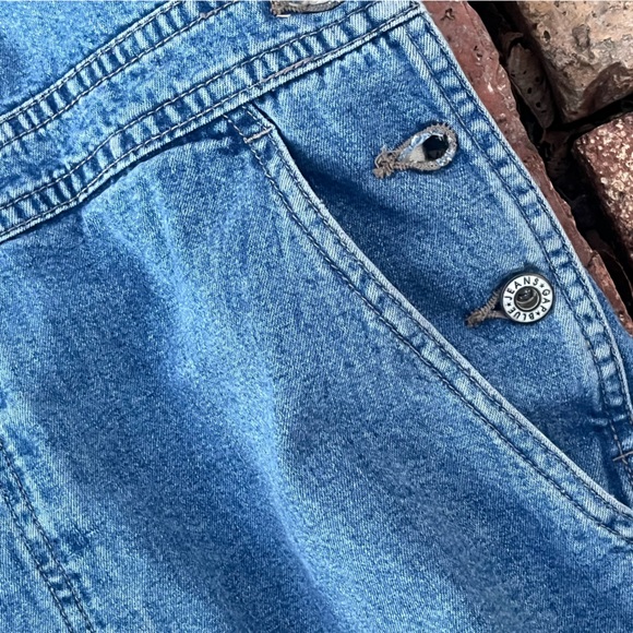 Altered State cropped sweatshirt and Gap denim overalls both sz large. - Picture 5 of 8